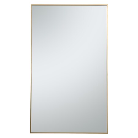 Elegant Decor Metal Frame Rectangle Mirror 36 Inch In Brass MR43660BR